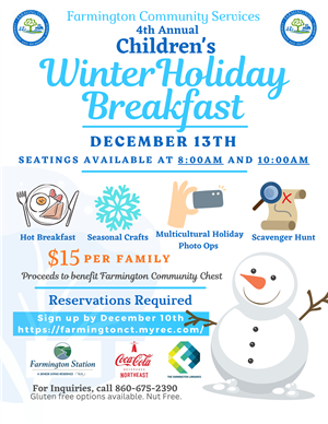 Children's Winter Holiday Breakfast
